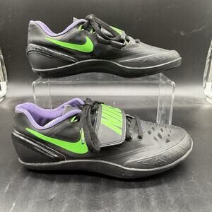 Nike Zoom Rotational 6 Black Green Throwing Shoes 685131-035 Mens Size 6.5